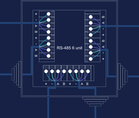 Схема подключения БК RS-485 6 unit